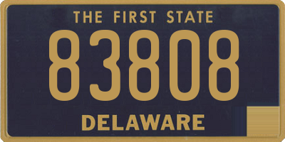 DE license plate 83808