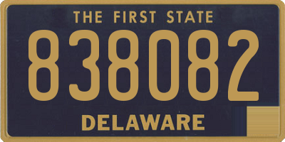 DE license plate 838082