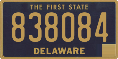 DE license plate 838084