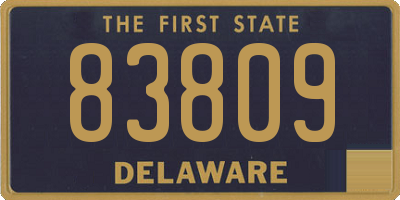 DE license plate 83809