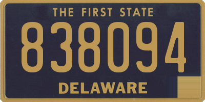 DE license plate 838094