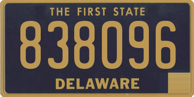 DE license plate 838096