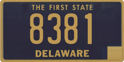 DE license plate 8381