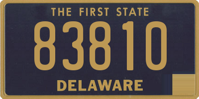 DE license plate 83810