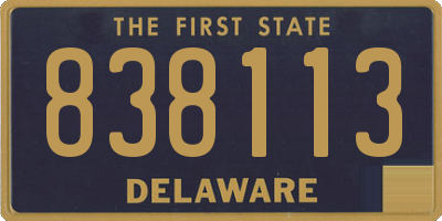 DE license plate 838113