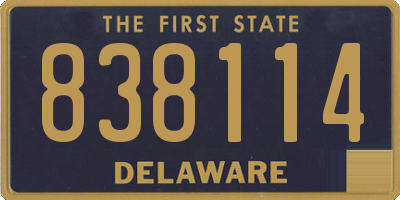 DE license plate 838114
