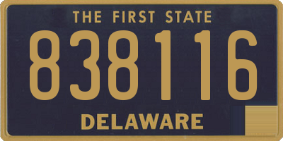 DE license plate 838116