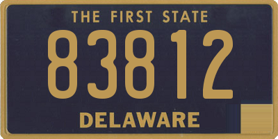 DE license plate 83812