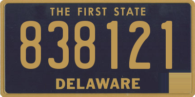 DE license plate 838121