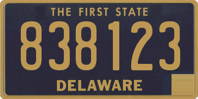 DE license plate 838123