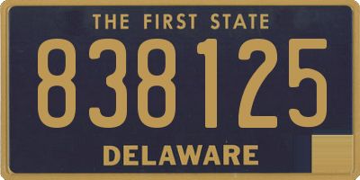 DE license plate 838125