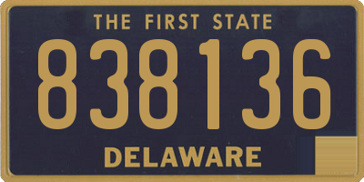 DE license plate 838136