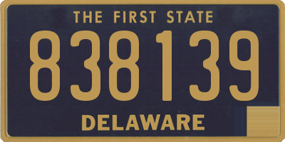 DE license plate 838139