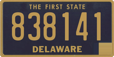 DE license plate 838141