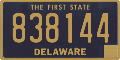 DE license plate 838144