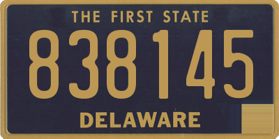 DE license plate 838145