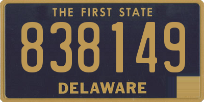 DE license plate 838149