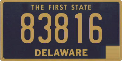 DE license plate 83816