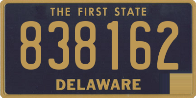 DE license plate 838162