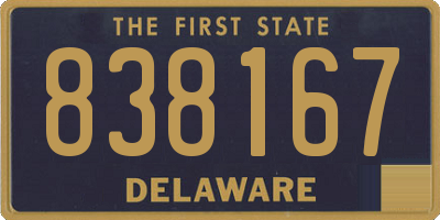 DE license plate 838167