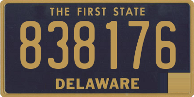 DE license plate 838176