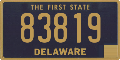 DE license plate 83819