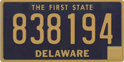 DE license plate 838194