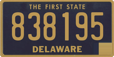 DE license plate 838195