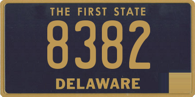 DE license plate 8382