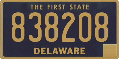 DE license plate 838208