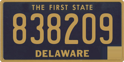 DE license plate 838209