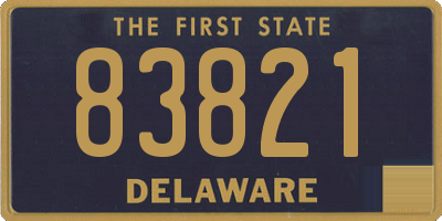 DE license plate 83821