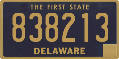 DE license plate 838213