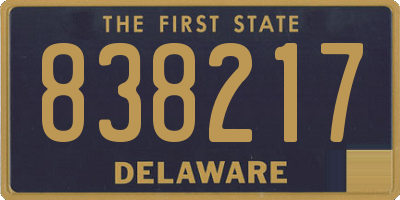 DE license plate 838217