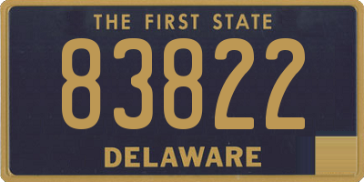 DE license plate 83822