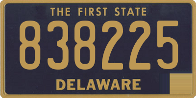 DE license plate 838225