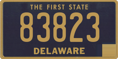 DE license plate 83823
