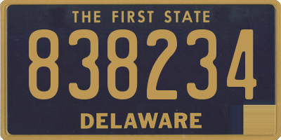 DE license plate 838234
