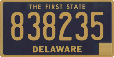 DE license plate 838235