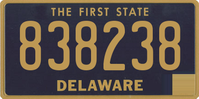 DE license plate 838238