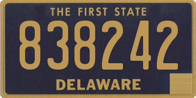 DE license plate 838242