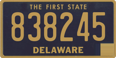 DE license plate 838245