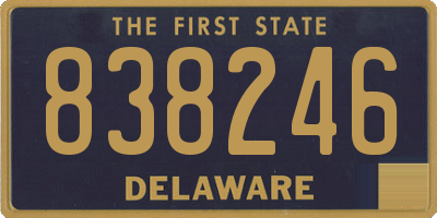DE license plate 838246