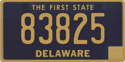 DE license plate 83825