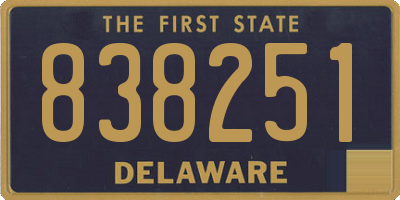 DE license plate 838251