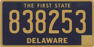 DE license plate 838253
