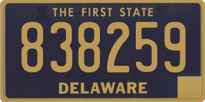DE license plate 838259