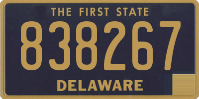 DE license plate 838267