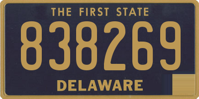 DE license plate 838269