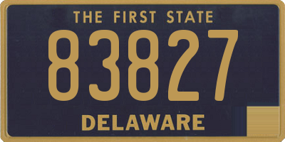 DE license plate 83827